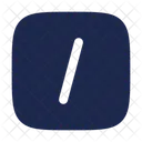Slash Square Sign Mark Icon