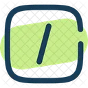 Slash Square Sign Mark Icon