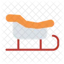 Sled Sledding Downhill Icon