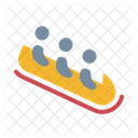 Bobseigh Sledding Ice Track Icon