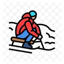 Sledding Winter Spend Icon