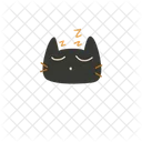 Sleep Cat Face Pet Icon