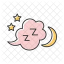 Sleep Cloud Color Icon