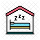 Sleeping Bed Color Icon