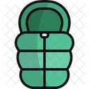 Sleeping Bag Camping Adventure Icon