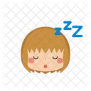 Girl Emoji Sleeping Icon