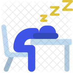 Sleeping On Desk  Icon