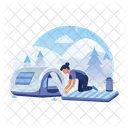 Sleeping Pad Outdoor Adventure Icon