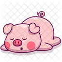 Sleeping Pig  Icon