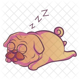 Sleeping pug  Icon