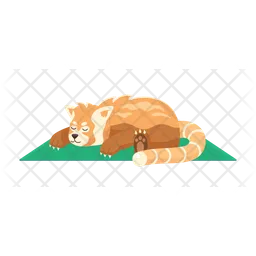 Sleeping red panda  Icon