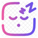Sleeping Square  Icon