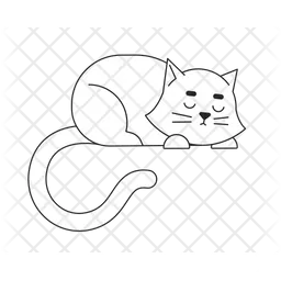 Sleeping white cat  Icon