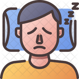 Sleepy Icon - Download in Colored Outline Style