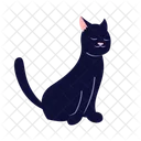 Sleepy Black Cat Cat Kitten Icon