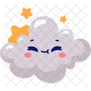 Cloud Stars Sleepy Icon