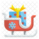 Sleigh Giftbox Transportation Icon