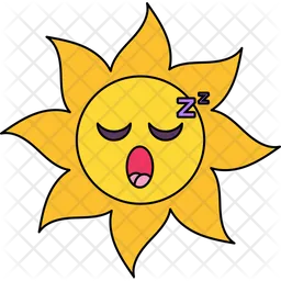 Sleppy Sun Emoji Icon