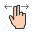 Two Fingers Horizontal Icon