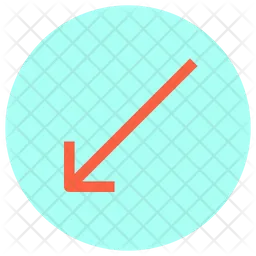 Slide-arrow-left-down  Icon