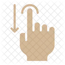 Slide Down Hand Gesture Icon