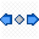 Slide Left Right Arrow Pixel Art Icon