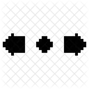 Slide Left Right Arrow Pixel Art Icon