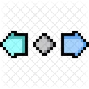 Slide Left Right Arrow Pixel Art Icon