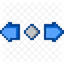 Slide Left Right Arrow Pixel Art Icon