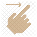 Slide Right Hands Gestures Icon
