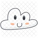 Slightly Smile Face cloud  Icon