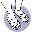 Slippers Flipflops Footwear Icon