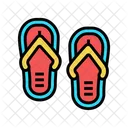 Slippers Shoes Tropical Icon