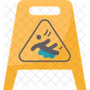 Slippery Sign Caution Icon