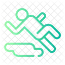 Slippery Work Injury People Icon