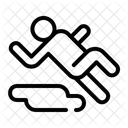 Slippery Work Injury People Icon