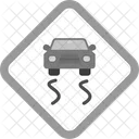 Slippery Road Car Drift Icon