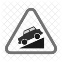 Slope Ahead Sign Icon