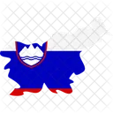 Slovenia Flag Map Icon