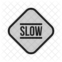 Slow Sign Traffic Icon