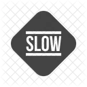 Slow Traffic Sign Icon