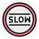 Slow Speed Limit Road Sign Icon
