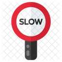 Slow Board Placard Roadboard Icon