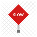 Slow Sign Way Sign Icon