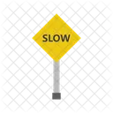 Slow Sign Way Sign Icon