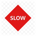 Slow Sign Way Sign Icon