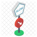 Slow Speed Symbol Road Direction Road Arrow Icon