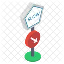 Slow Speed Symbol Road Direction Road Arrow Icon