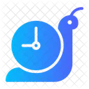 Slowly Clock Snail Icon