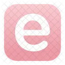 Small E Alphabet  Icon